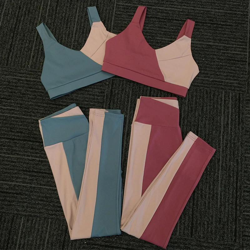 

New Design Gym Sports Wear Fitness Sports Bra Leggings Set Gym Yoga Set
