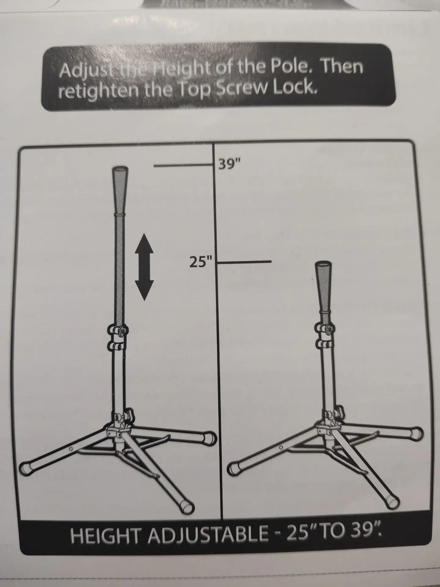 
High quality light weight outdoor travel portable adjustable metal baseball batting tee for training 