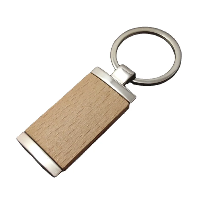 

Factory Outlet Wood Key Chain Custom Laser Engraved Silkscreen Logo Souvenir llavero Promotion Gift Blank Wooden Keychain