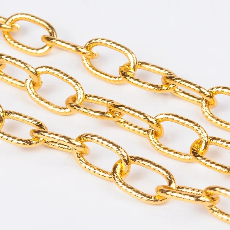 

Pandahall Unwelded Oxidated in Gold Aluminum Cable Chains