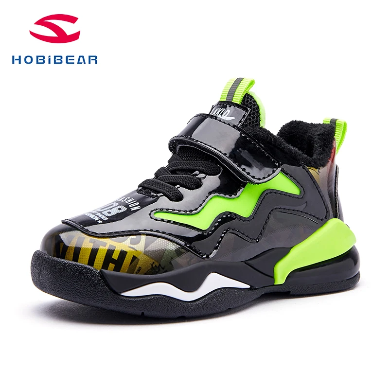 

Hobibear New 2021 Warm Fashion Design Balance Fashion Kids Outdoor Basketball Shoes Gym Sneaker for Teen Boy Sport Sneakers, Green/yellow