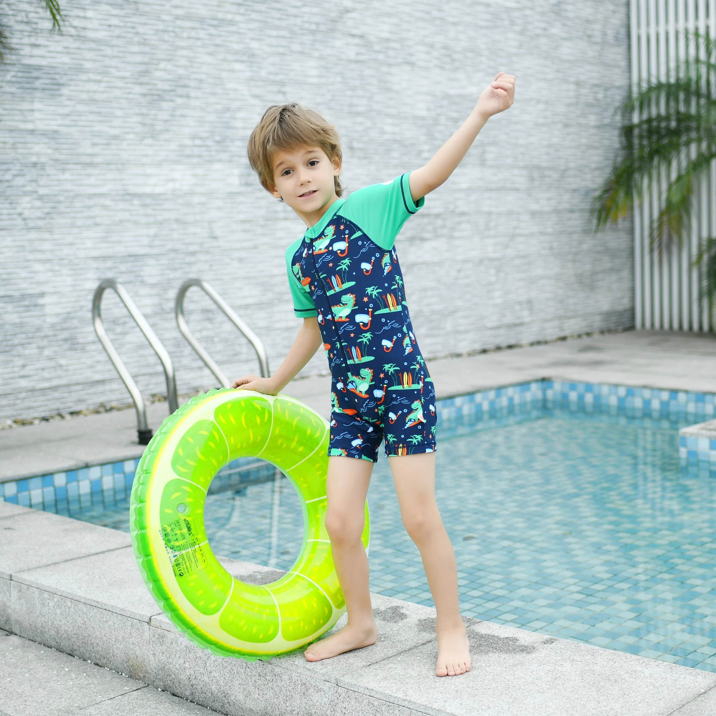 

Miniatree Children Swimwear Kids Bathing Suits for Girls Boy Swimsuits with Zipper Fashion Print Kids One Piece Child Swimwear, Customized color