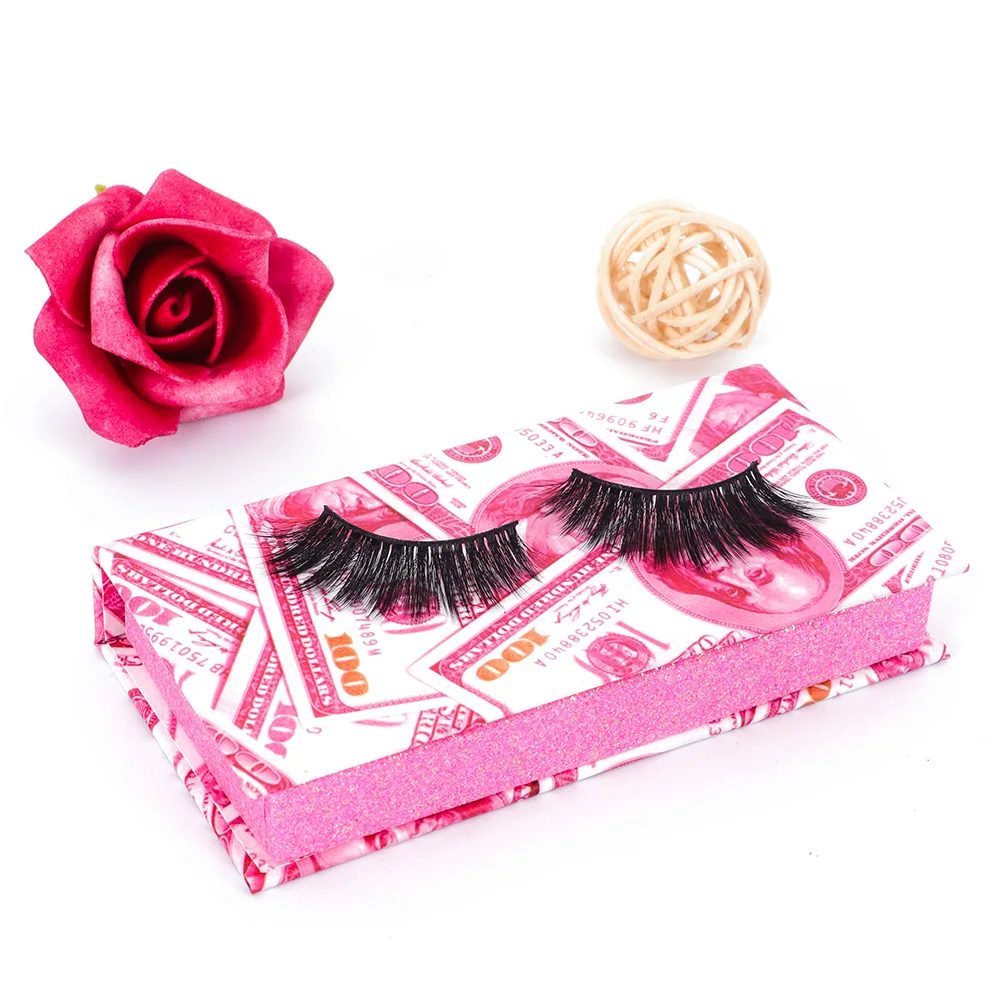 

Vendor Full Strip Eyelash Packaging Box Handmade 10-20mm Faux Mink Eyelashes Silk Fake Lashes 3D Silk Mink Fur Eyelashes 0.07MM, Black color