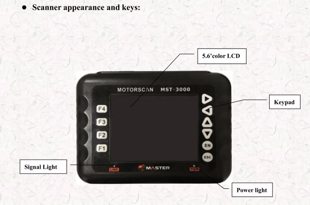 MST3000 Asian Version Motorcycle ECU Reset Scanner MASTER MST-3000 Motorbike Ecu Fault Code Reader Motor Bicycle Diagnostic Tool