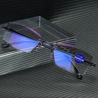 

Ready Stock Cheap Sale Rimless Classic Luxury Style Glass Lenses Blue Light Blocking Reading Glasses Plain Mirror Unisex Eyewear