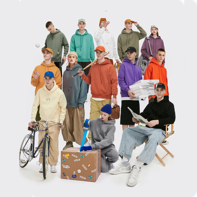 

China manufacture cotton hooded pullover sweatshirt premium heavy fleece oversized custom men's hoodies, Showed
