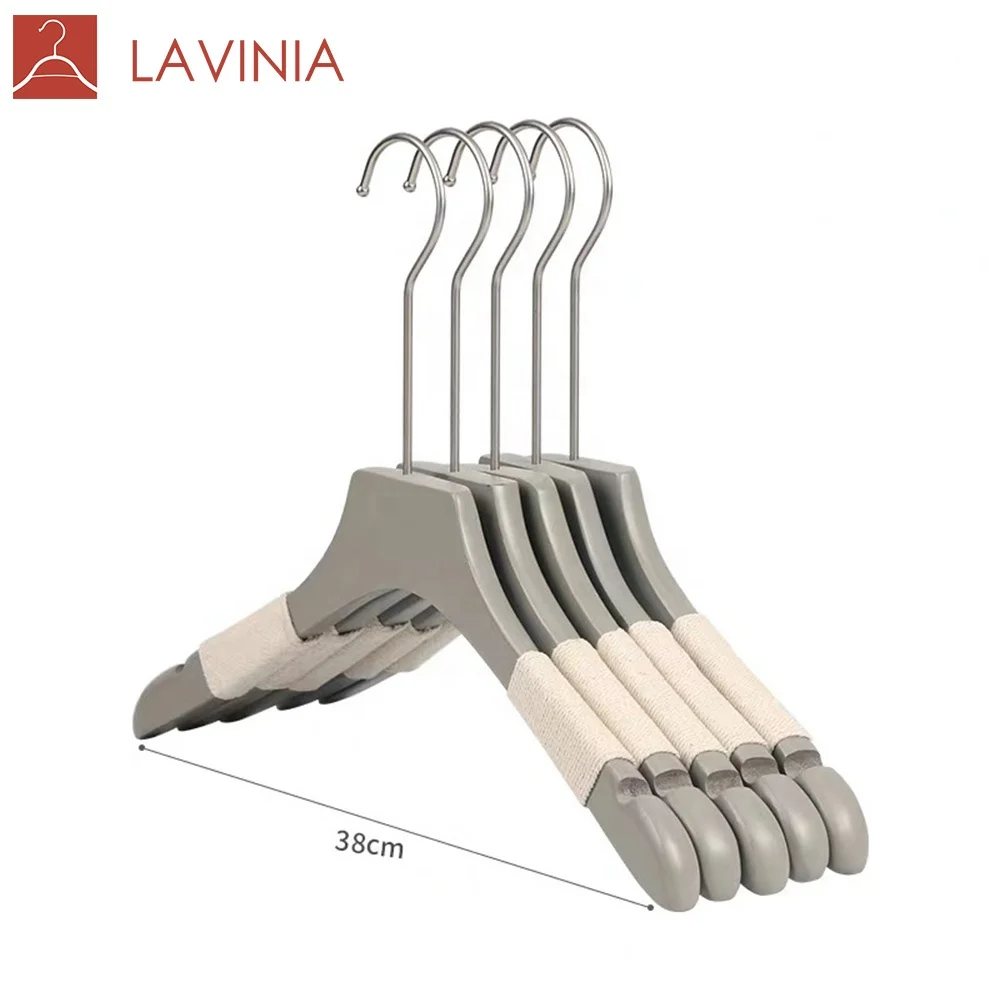 

Custom wooden hangers wholesale coat hangers, Grey/white/black