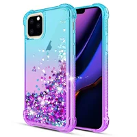 

Custom Logo Mobile Cover Shockproof Bling Luxury Quicksand Liquid Glitter Phone Case For iPhone 11