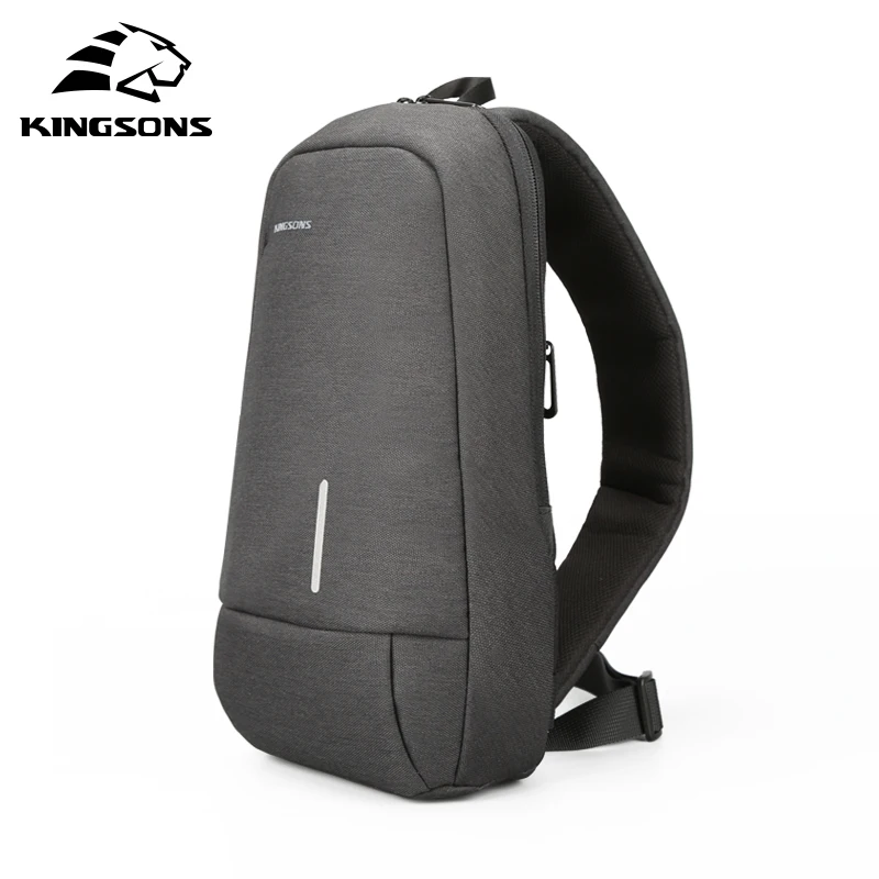 

2020 Hot Cross Body Bag Chest Bag Trend British Style Men's Casual Crossbody Anti Theft Men Sling Bag Nylon Since 1997 Kingsons, Gray