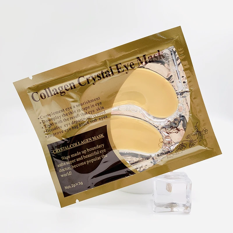 

Private Label 24k Gold Crystal Collagen Eye Pad Anti-wrinkle Anti Aging Mask Eye Patch Remove Dark Circle Eye Mask 6g