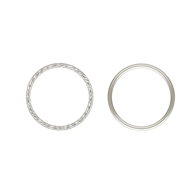 Classic 925 Sterling Silver Non Tarnish Stacking Sparkle Wire Rings for Women