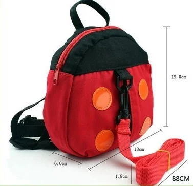

Wholesale with anti-lost belt cheapest cute 600D polyester ladybug bat animal shape school backpack kids