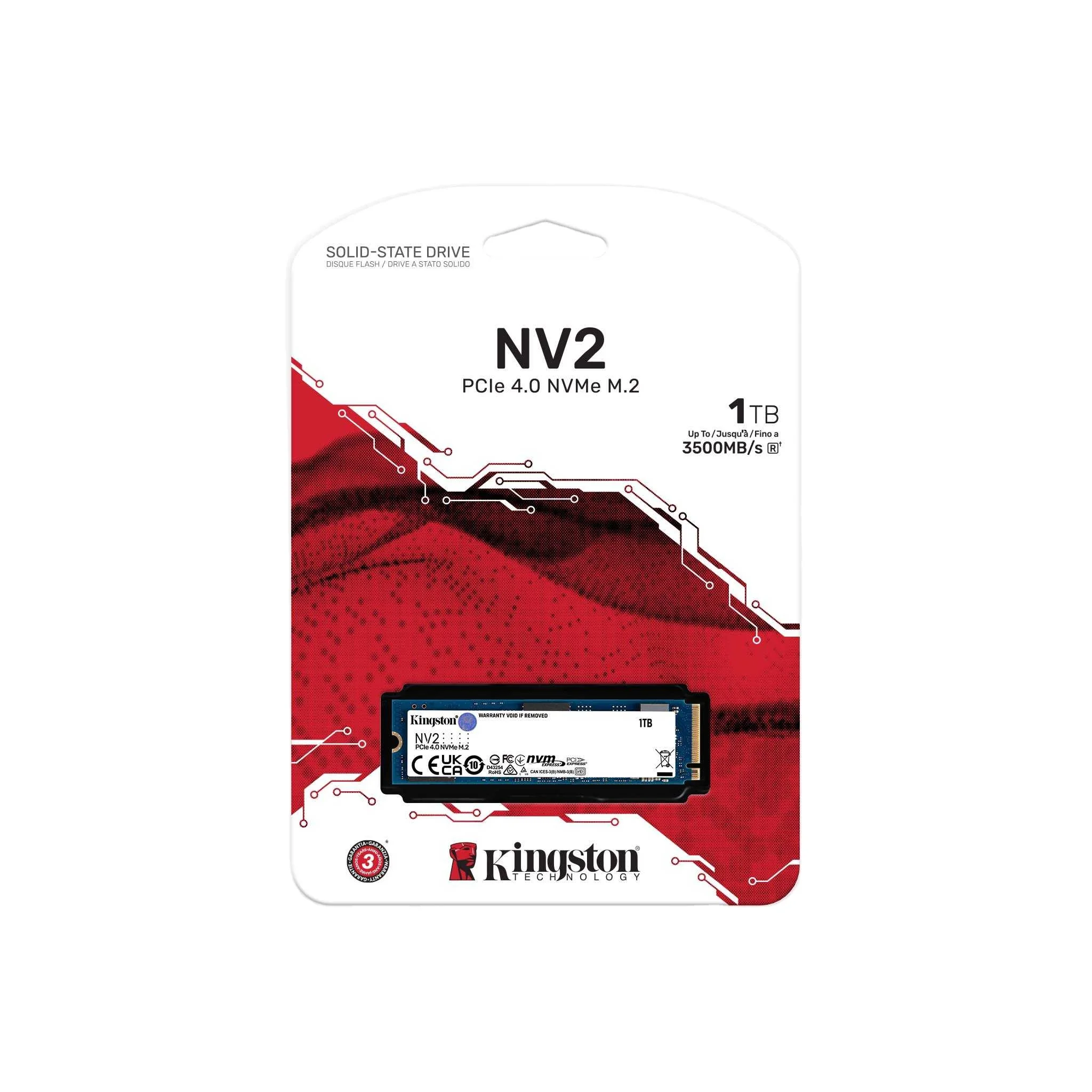 

Hot Selling King-ston NV2 NVMe M.2 1TB PCIE4.0 SSD for Desktop Laptop PC