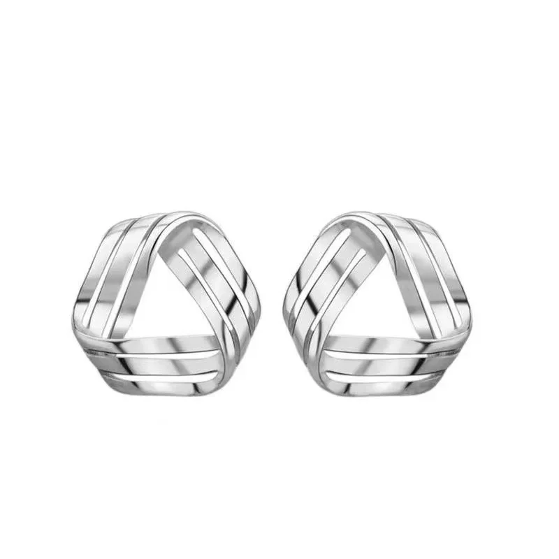

Silver Plated Simple Elegant Girls Earrings for Valentine's Day Birthday, Red