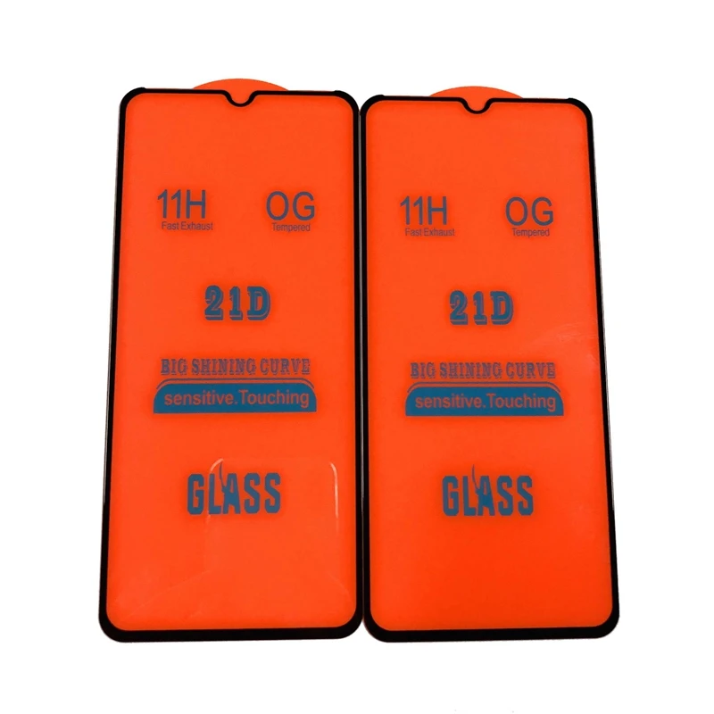 

Factory Price Full Glue 0.3mm 21D Screen Protector Full Cover Tempered Glass For Motorola Moto E20 Edge 20 Pro G10