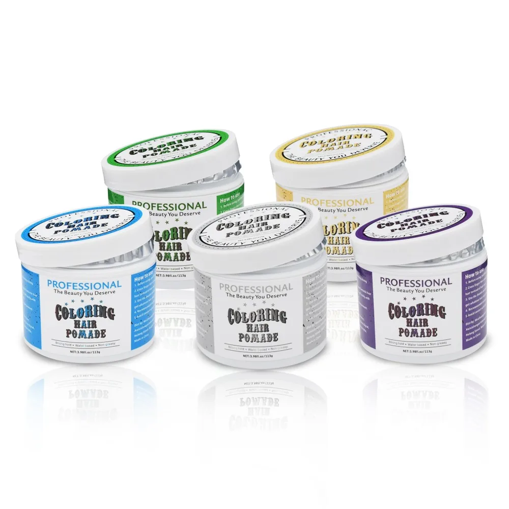 Wholesale Oem Water Based Hair Pomade Strong Hold Hair Care Styling Mud Matt Fruit Smell Color