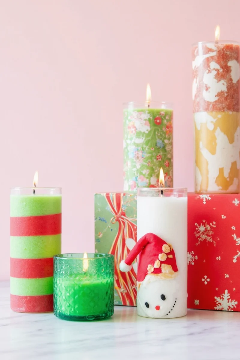 Glitter Globe Christmas Candle
