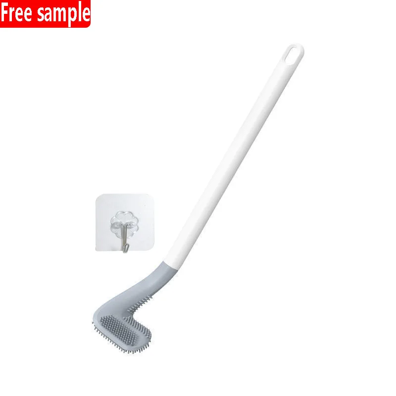 

2022 New Design Wall Mounted Silicone Golf WC Toilet Cleaning Brush And Holder Set With Holder, White,/blue/ black/green