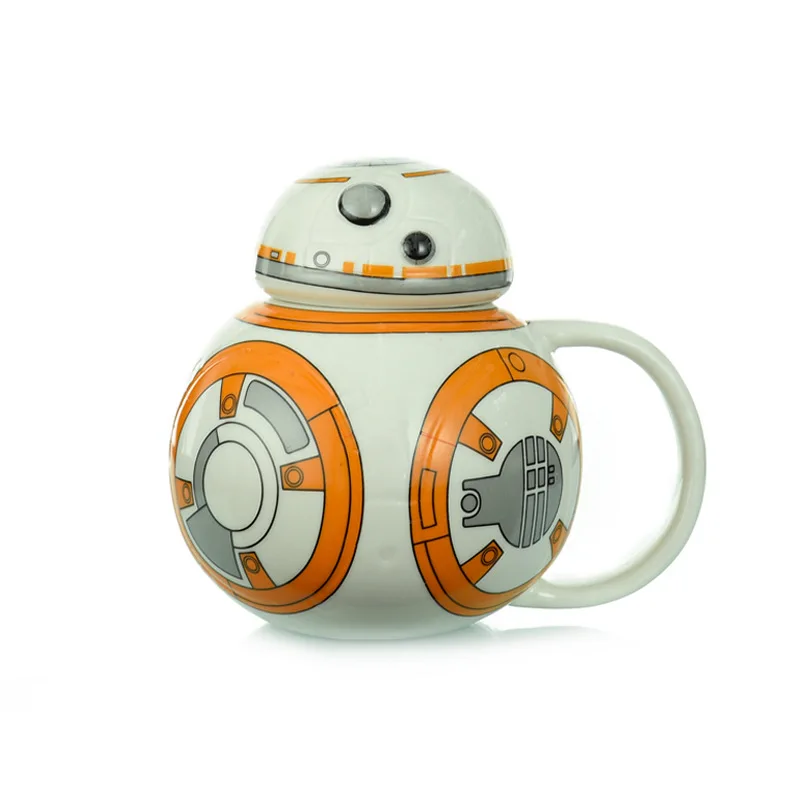 

Wholesale Cartoon Kid Star 3D Wars Darth Vader Robot Ceramic Cup Coffee Mug Office Milk Tea Ceramic Cup Gift Coffee Mug with Lid, White