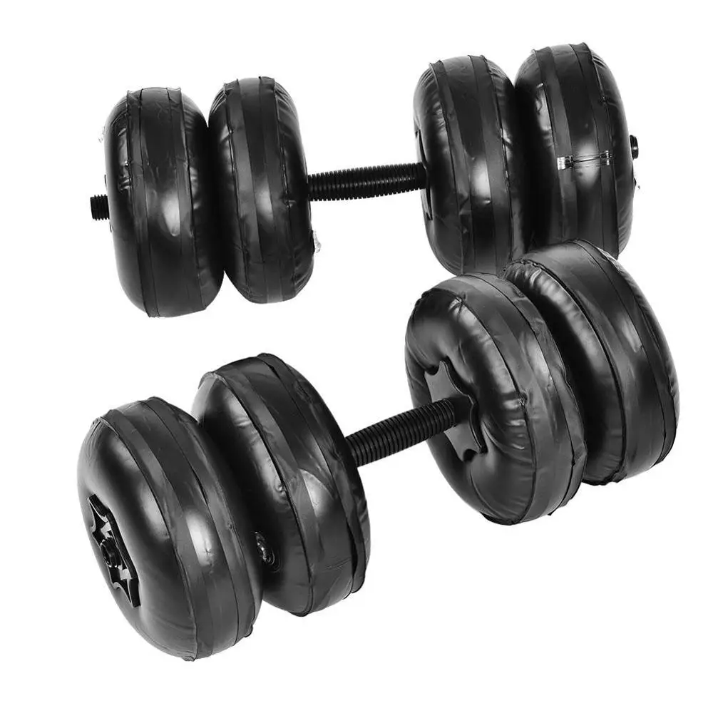 

Adjustable Set Water-filled Dumbbell Heavey Weights Workout Exercise Fitness Equipment for Gym Home Bodybuilding, Black