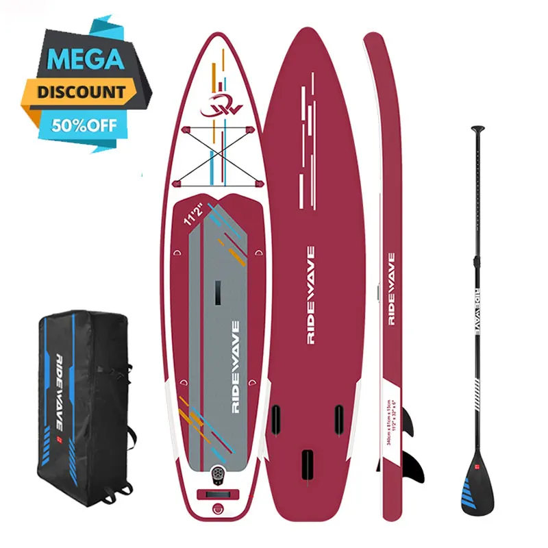 

RIDEWAVE BSCI EN hot selling inflatable touring stand up surfboard 11' surfing sup paddleboard inflatable paddle board