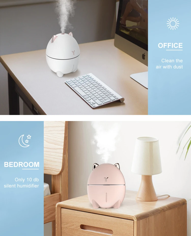 WSTA Mini Ultrasonic Aroma Air Humidifier Luchtbevochtiger Essential Oil Diffuser