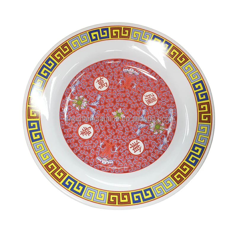 

The most popular 10 inch round soup dinner Melamine plates, Customized