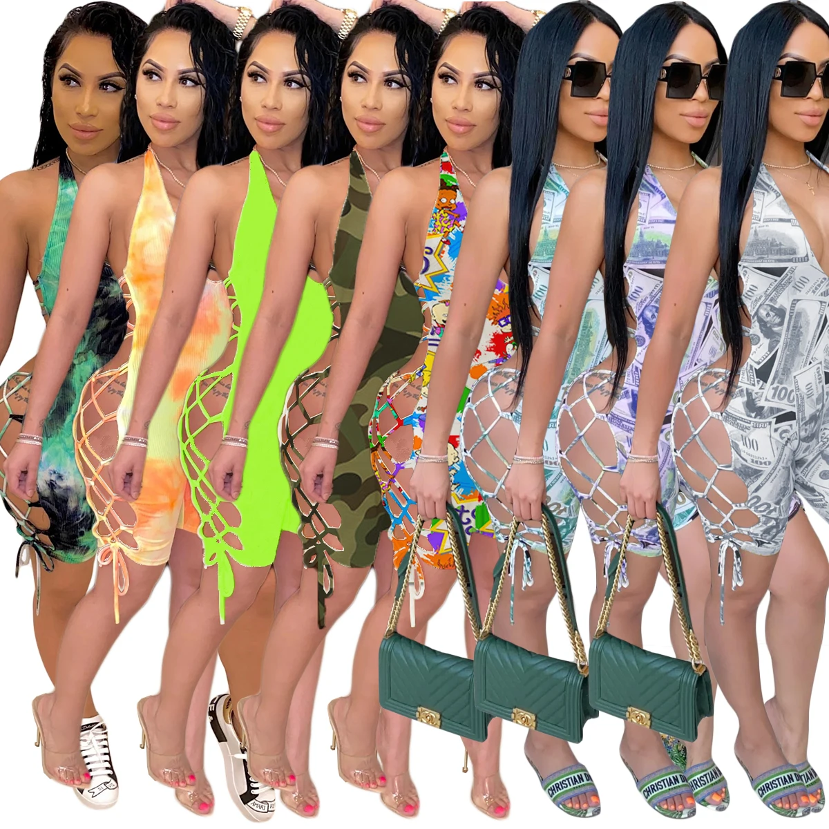 

FM-CN0010 New Arrival 2020 sexy backless Fashion one piece jumpsuits 2020