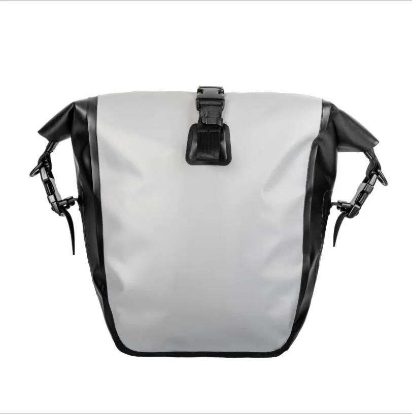 

Bike Bag Bicycle Panniers with Adjustable Hooks, Carrying Handle, Reflective Trim and Large Pockets
