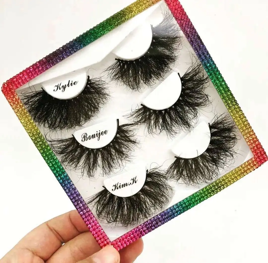 

Eyelash Vendor Manufacturer Own Brand Wholesale Private Label 200 Styles 3D Handmade Faux Mink Full strip eyelashes, Natural black