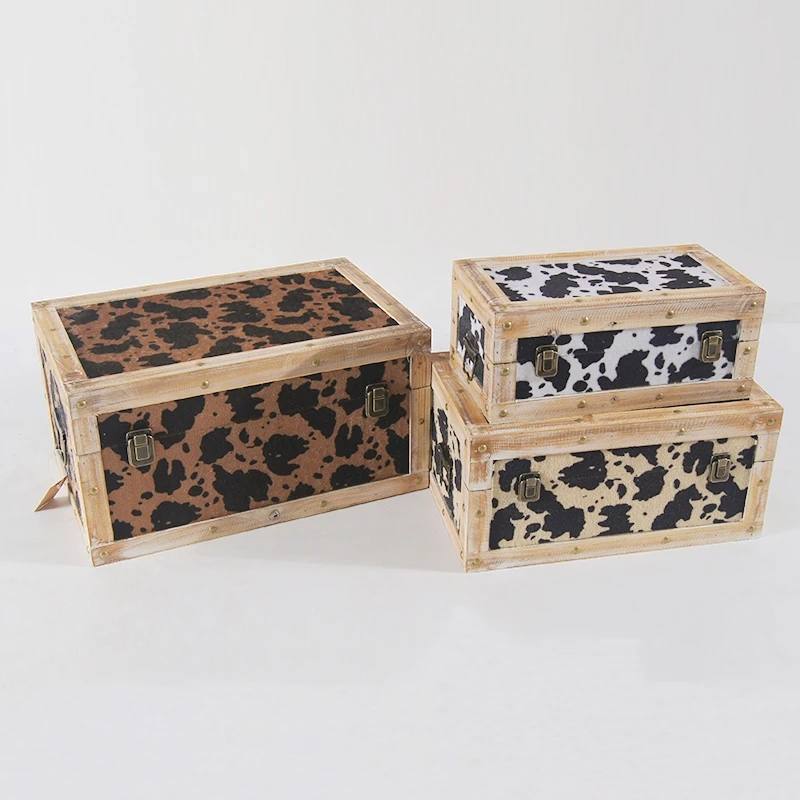 

Souvenirs Trunk Handles Lid Storage Keepsake Memory Craft Home Decor Box