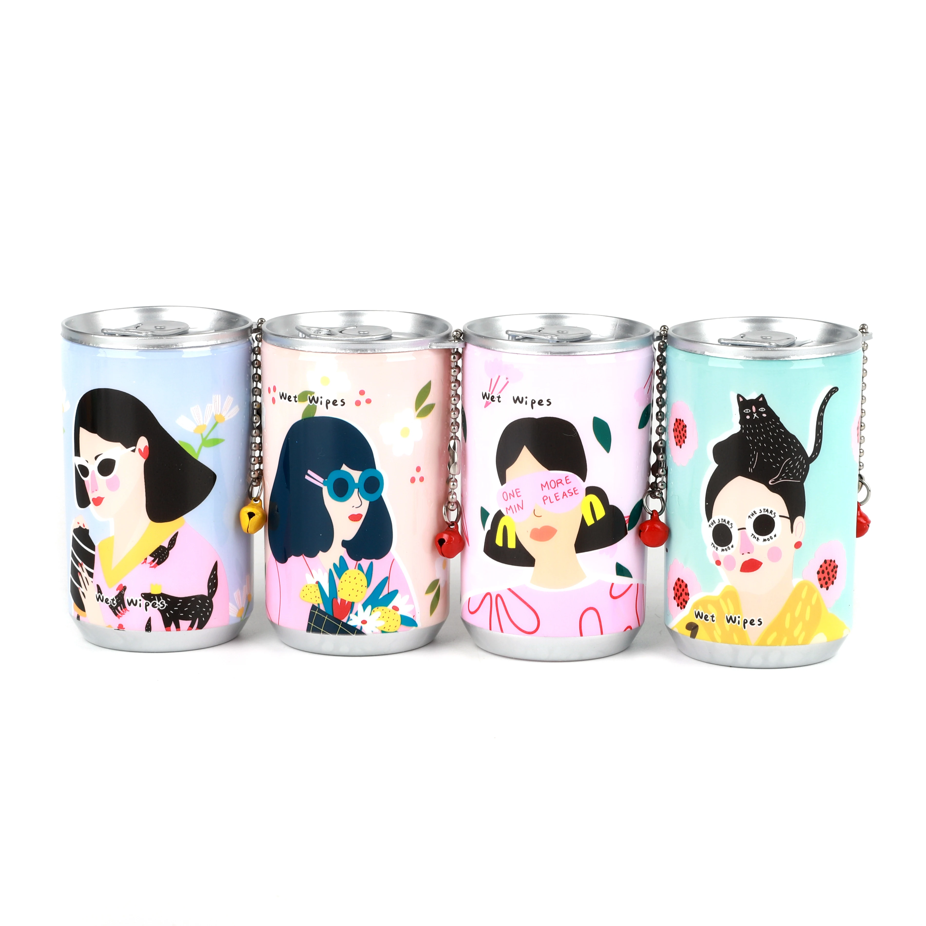 

Plastic Bucket Mini Wet Tissue Canister 4 Designs Mix Tissue Bottle