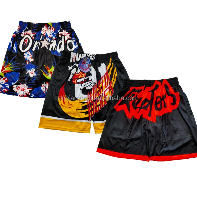 

Basketball Shorts Raptor Bulls Short Basketball Wear With Zipper Pockets Polyester for Men Wholesale