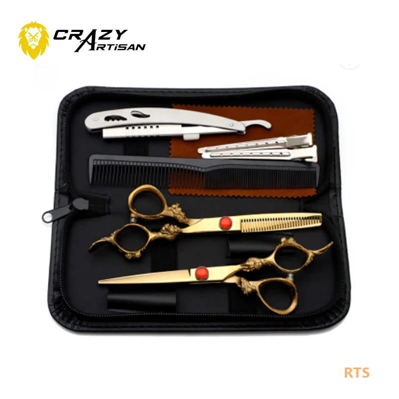 

Crazy Artisan OEM wholesale barber tool SUS440C 9Cr13 professional salon hair scissors shears ciseaux tesoura de cabelo