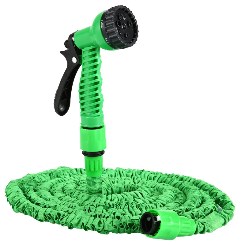 

H787 25-200FT 7.5-60M Watering Spray Gun Expandable Plastic Hose Garden Car Multifunction Collapsible Pipe Water Nozzles, Multi colour