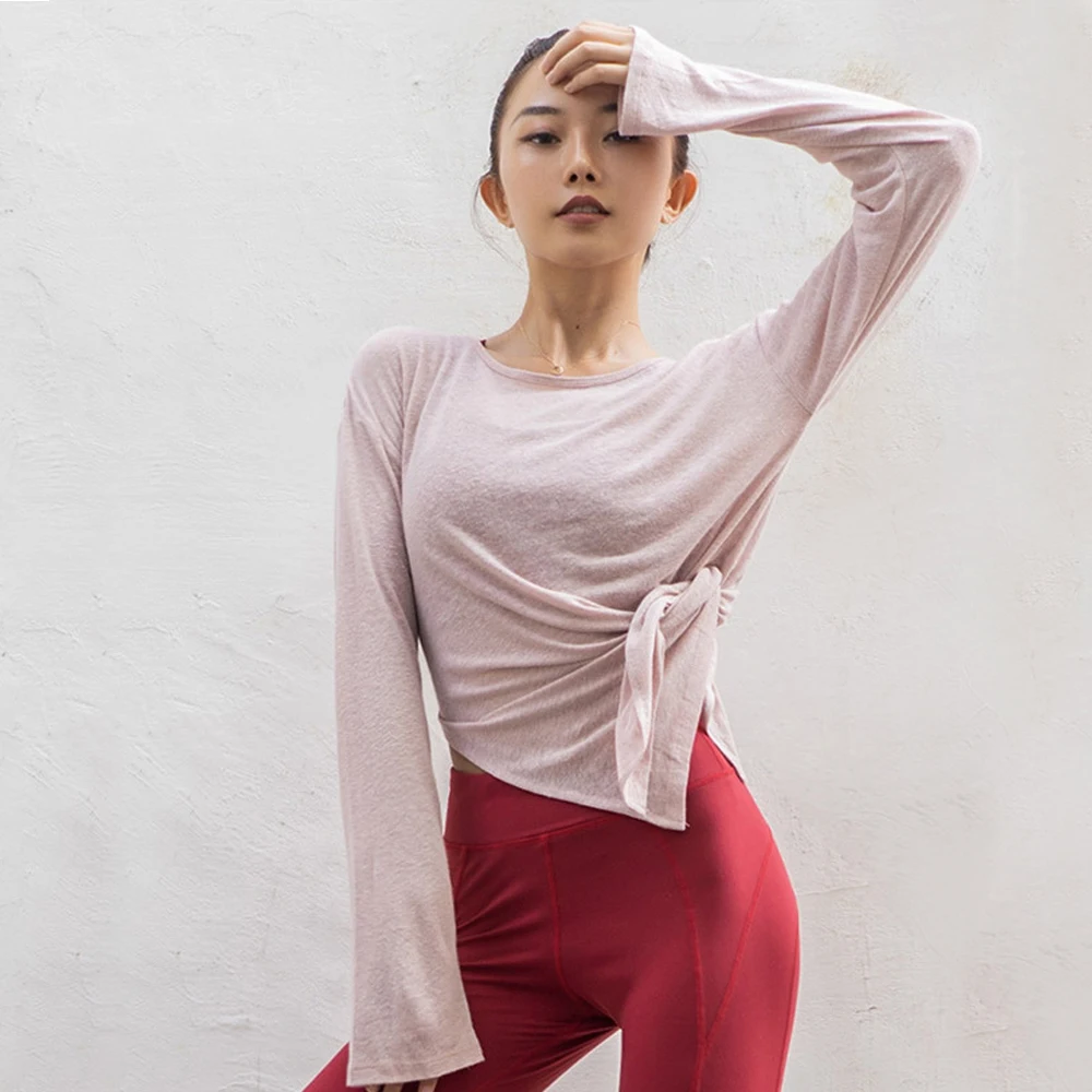 

Latest Sport Outdoor Fitness Gym Workout Dry Woman Long Sleeve Exercise T Shirts yoga tops