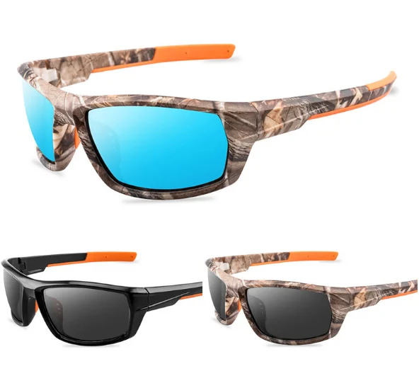 

Hot Sell Custom Logo Outdoor Sport Polarized Sunglasses Cycling Fishing Camouflage Glasses For Men, As picture shows