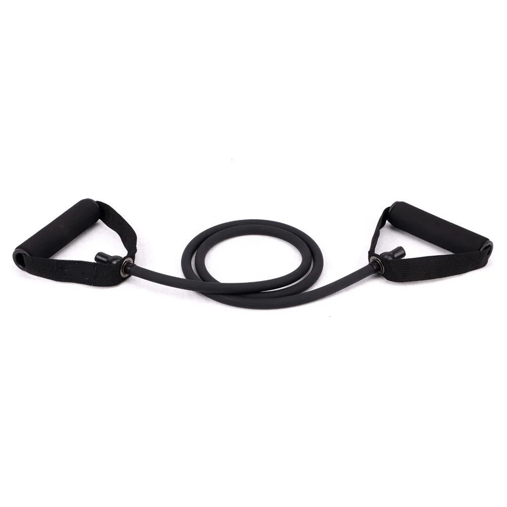

120cm 40 Pounds Training Resistance Band Tube with handle, Black
