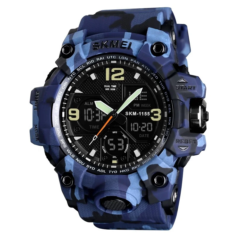 Skmei 1155B Hot Sale Waterproof Analog Digital Watches Men Wrist Watch Sport Wristwatches