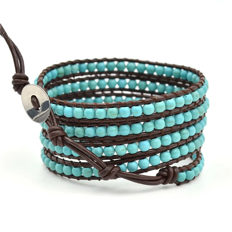 

Leather Cord Bracelet Customize Braided Rope Bracelet Kit Any Gender Stackable Bracelets Beaded, Picture shows