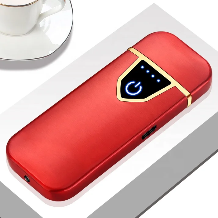 

Led Screen Wholesale Frosted Electronic Coil USB Lighters for Cigarette, Satin