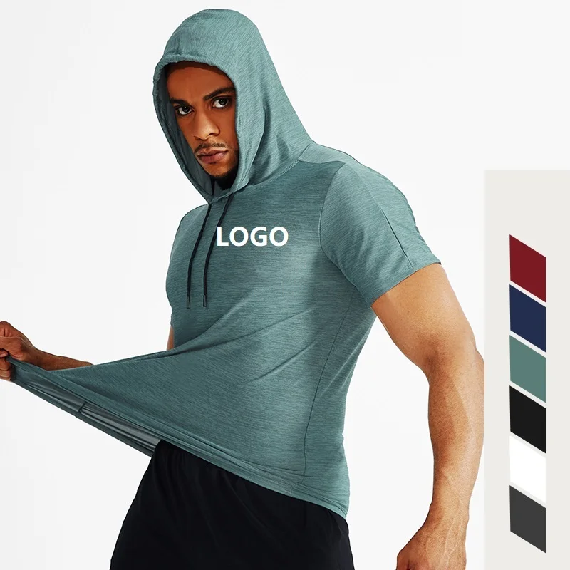 

Vedo GYM Hoodie Dropshipping Custom Logo Polyester Workout Muscle Fit T Shirt GYM Slim Fit Hoodies Fitness Apparel For Men, Picture shows