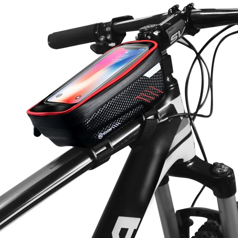 

Top Ranking Products Touch Screen Bicycle Bag Waterproof Cycling Frame Front Phone Case Bike Accessories Custom Logo, White black & red black