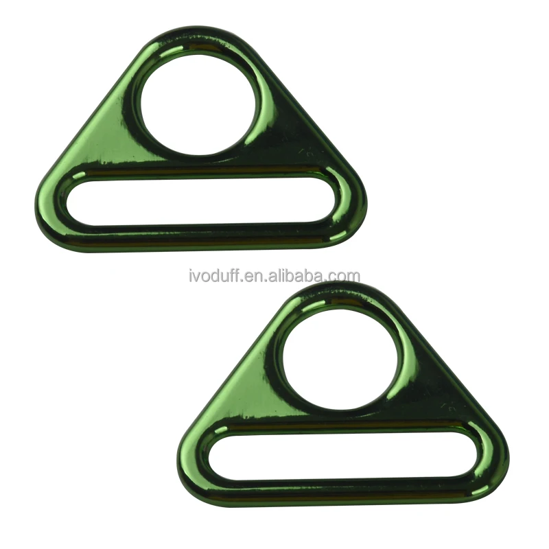 

Fashion  Green Color Triangle Metal Ring Buckle Triangle Ring D ring for Bag