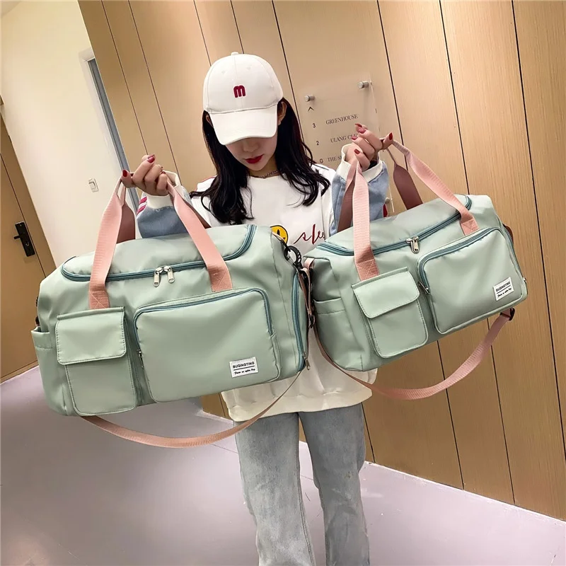 

13colors 2sizes Custom Logo Sports Waterproof Heavy Duty Duffle Women Tote Travel Bag Manufacturers for Shoes Sneaker Trip