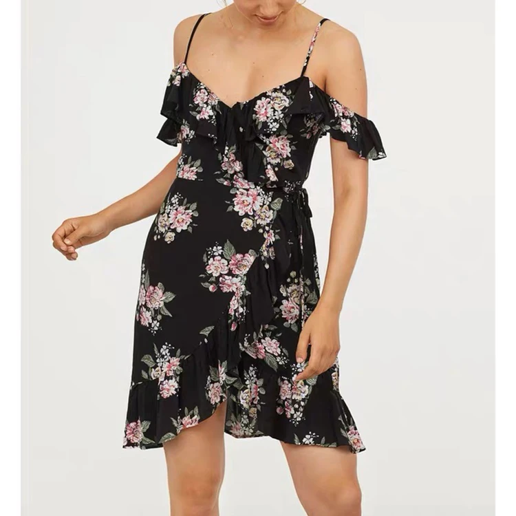 

Open Shoulder Floral Dress Maxi Dress Ladies Dress