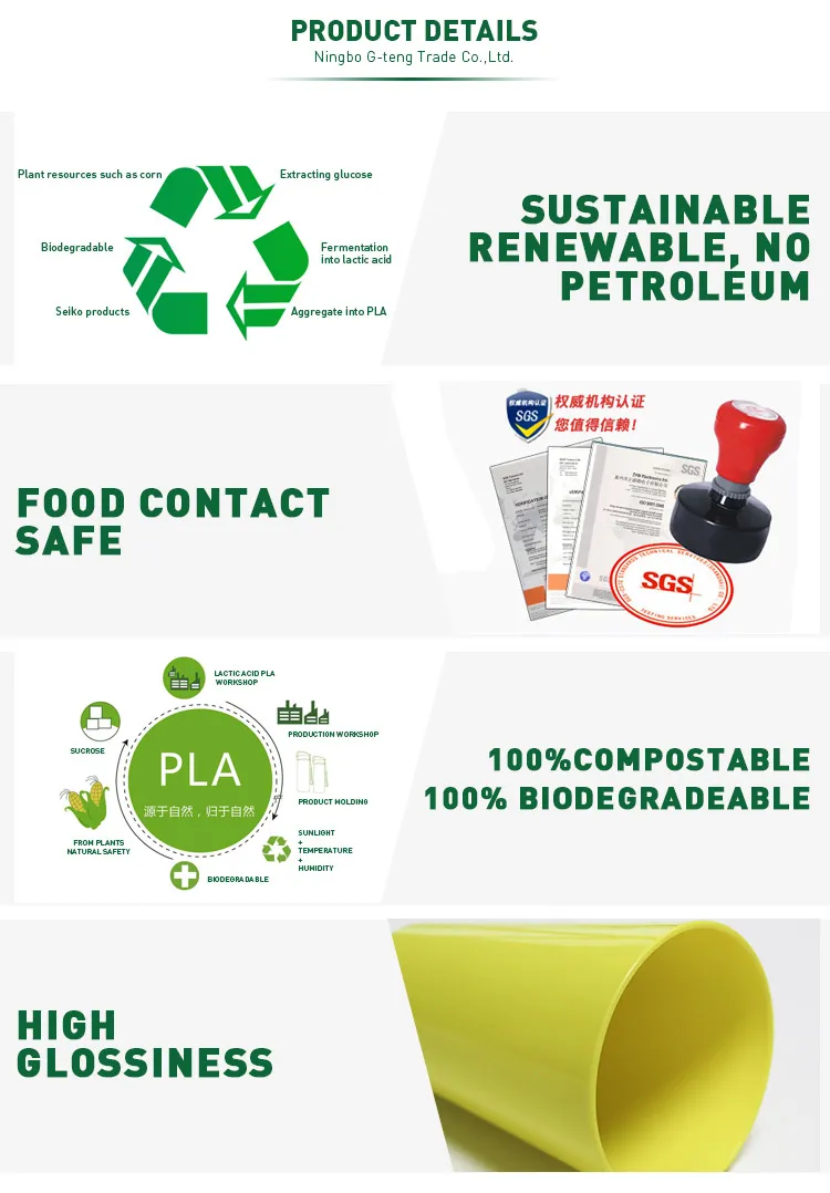 Healthy Pla Material Pla 400ml eco friendly Water drinking Cup biodegradable With Lid