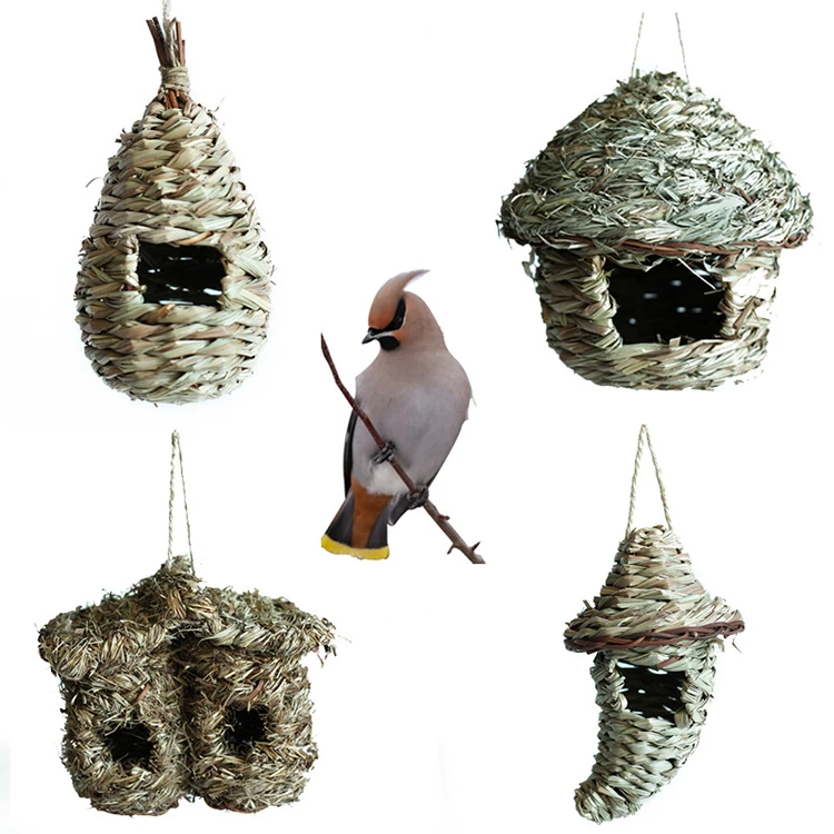 

Handmade Customized Woven Grass Nest Hummingbird Hanging Bird House