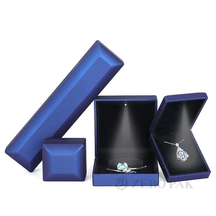 

Custom cheap gift light led ring box jewelry packaging boxes set custom logo, Cymk or pantone