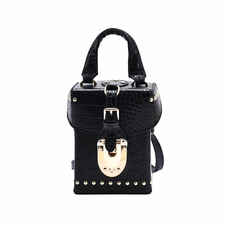 

XP1499 2020 summer new fashion lock shoulder bag custom stone grain messenger mobile phone bag